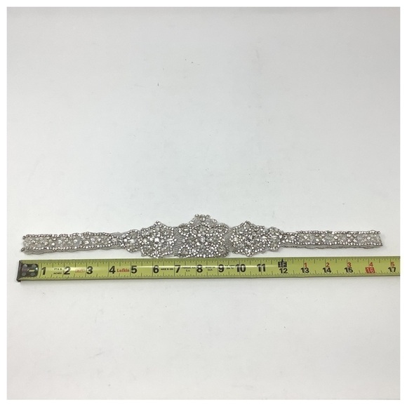 Allure Bridals Sash Large Crystal Beaded Rhinestones Bling main image 7